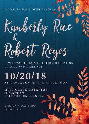 Custom wedding invitation suite