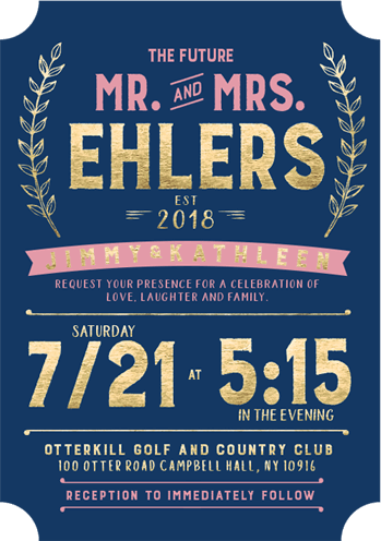 Custom wedding invitation suite