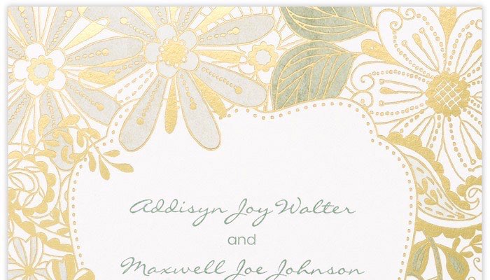 Foil, letterpress and thermography printing