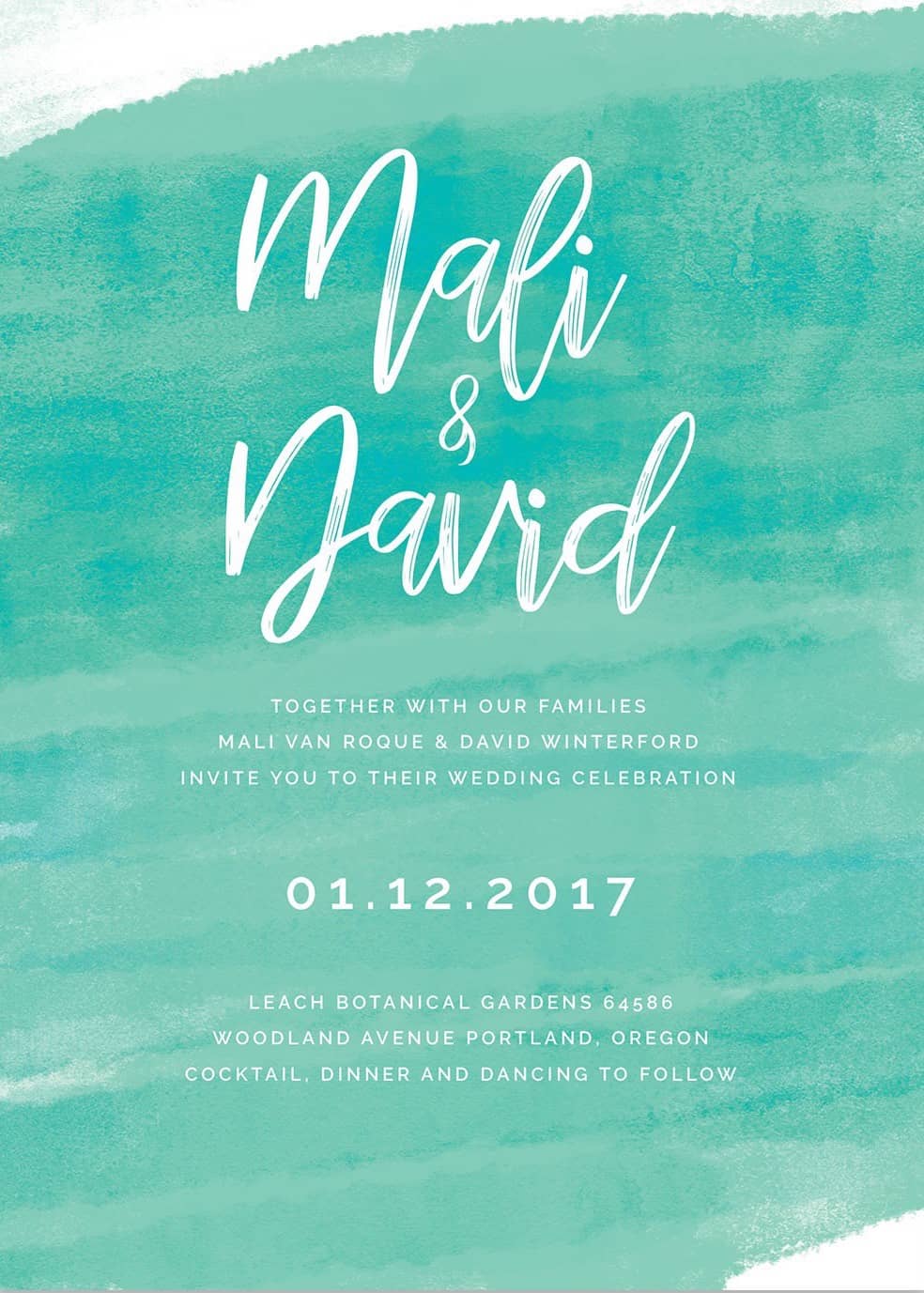 Custom wedding invitation suite