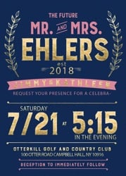 Design No. 3013 - Foil Stamped Invitation