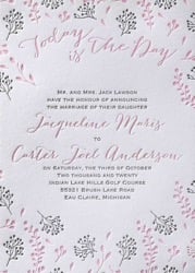 Design No. 3013 - Letterpress Invitation Sample