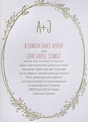 Design No. 4012 - Letterpress Invitation Sample